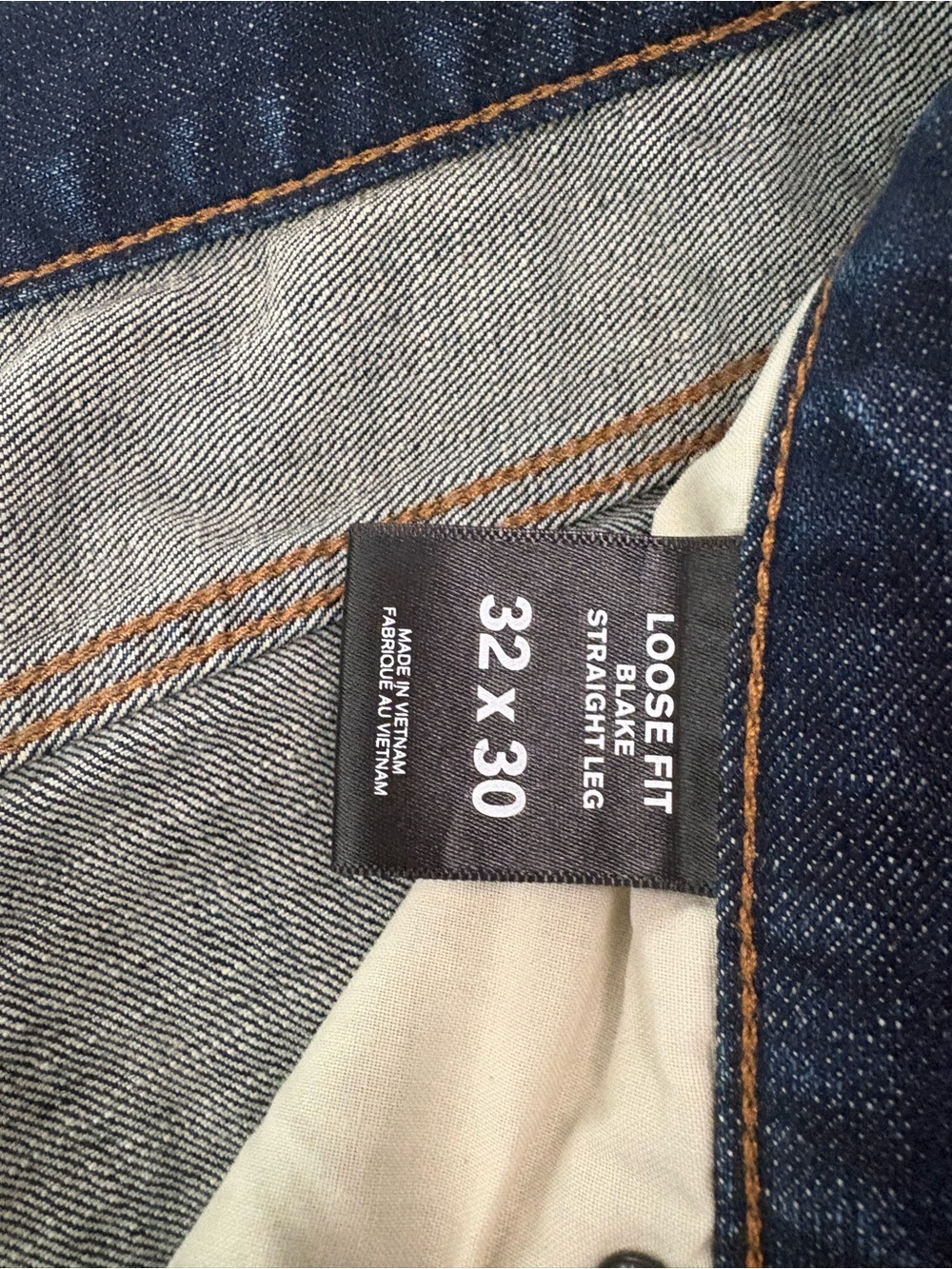 Men's Loose Fit Blake Straight Leg Jeans - Dark Blue
